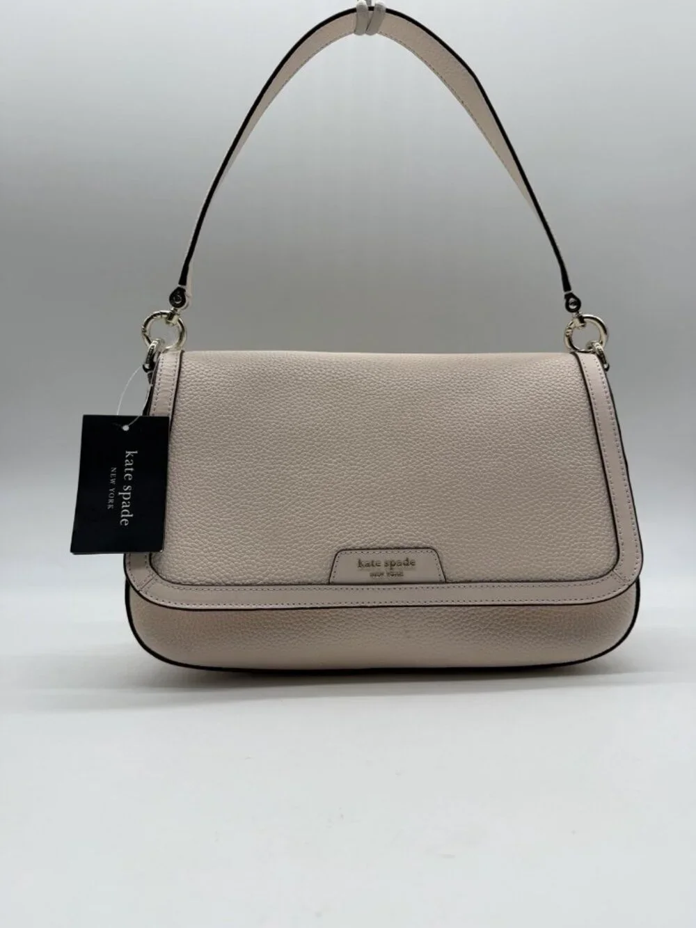 KATE SPADE NY Hudson pebbled leather women's shoulder crossbody + Dust bag Peach